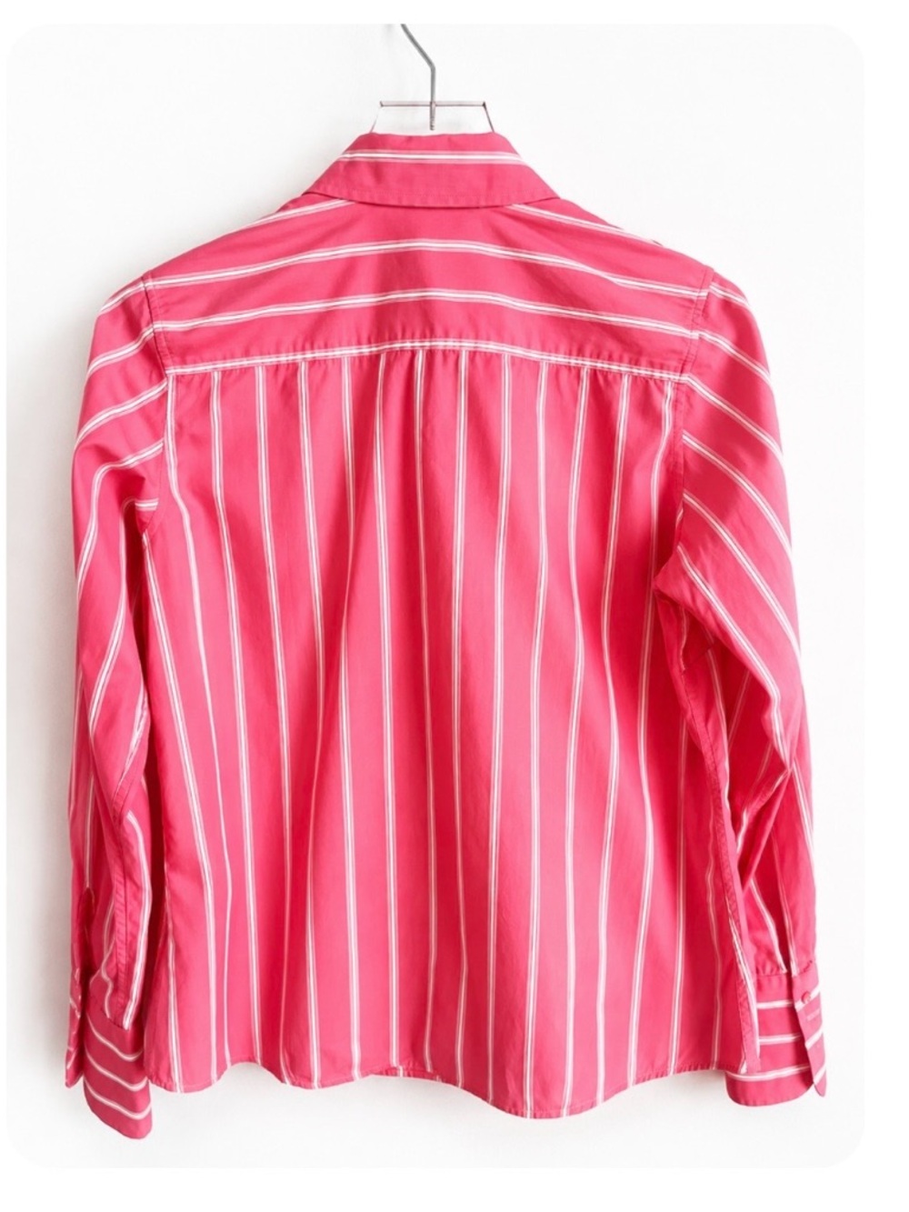 Thomas Pink Pink White Striped Button Front Tailored Shirt UK 14/ US 10 - Picture 5 of 6